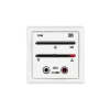 módulo de entrada para señal de audio auxiliar con encendido/apagado y regulación de volume, color blanco