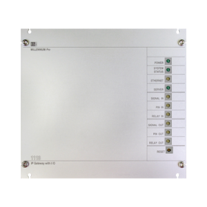 interfaz millennium ip para gestión de avisos y música pre grabados ip con 8 relés in/out