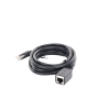 cable de extensión cat6 rj45 f/utp / macho a hembra / 2m / método de conexión 568b / velocidad de transmisión 1000mbps / ancho de banda del canal 250mhz / caja de cobre / negro