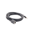 cable de extensión cat6 rj45 f/utp / macho a hembra / 3m / método de conexión 568b / velocidad de transmisión 1000mbps / ancho de banda del canal 250mhz /caja de cobre / negro