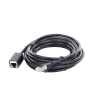 cable de extensión cat6 rj45 f/utp / macho a hembra / 5m / método de conexión 568b / velocidad de transmisión 1000mbps / ancho de banda del canal 250mhz /caja de cobre / negro