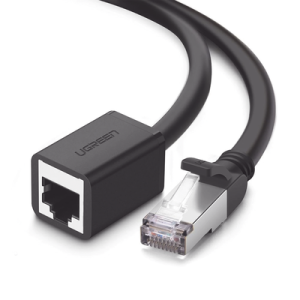 cable de extensión cat6 rj45 f/utp / macho a hembra / 5m / método de conexión 568b / velocidad de transmisión 1000mbps / ancho de banda del canal 250mhz /caja de cobre / negro