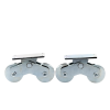 rueda doble de 12 cm / capacidad para puertas de hasta 1200 kg / canal tipo "u"