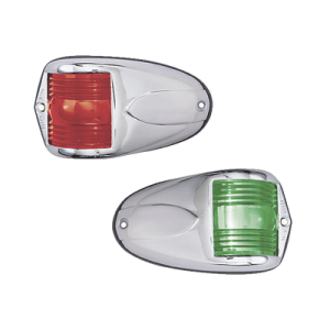 set de luces laterales de montaje horizontal con carcasa de acero para embarcaciones a motor de menos de 12 metros
