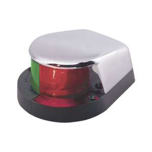 luz bi color con carcasa cromada para embarcaciones a motor menores de 12 metros