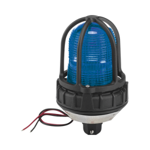 luz estroboscópica para ubicaciónes peligrosas, montaje tipo tubo, 12 24 vcd, color azul