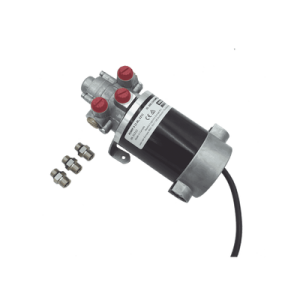 bomba hidráulica reversible pump 3 / 12v dc / flujo 1.6l (98 cu.in) por minuto / cilindro 160 550 cc (9.8 33.5 cu.in) / conexiones orb / incluye 3 adaptadores orb 5 a 9/16 unf / compatible con steadysteer