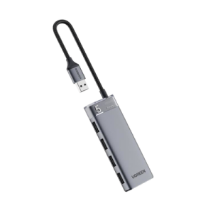 hub usb a 3.2 gen1 4 en 1 | 4 puertos usb a (5gbps) | carcasa abs + pc | soporta otg | luz indicadora led | cable de nylon trenzado de 20cm (mas de 20000 flexiones) | interfaz niquelada | color gris metalizado.