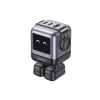 cargador robotgan de 65w serie uno | 3 puertos de carga rápida | 2 usb c | 1 usb a | pd 3.0 | qc 4.0 | carga inteligente | tecnología gan ii | zapato magnético extraíble | carcasa ignifuga | pantalla led