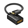 adaptador micro hdmi a hdmi (hdmi tipo d) / 18gbps / 4k@60hz / hdr / tecnología 3d / arc / carcasa pc+abs / hdcp/ longitud de 22 cm