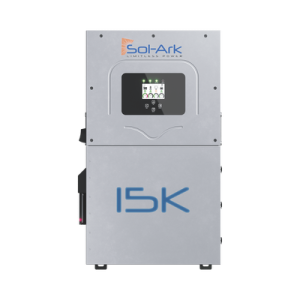 inversor hibrido sol ark, 15 kw, 220 vcc, fase dividida, wifi incluido, ip65, entrada de baterías a 48 vcc
