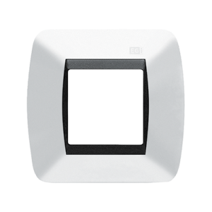embellecedor egi 1 modulo para caja universal. color blanco nieve
