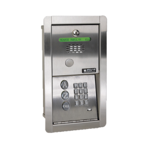 audioportero telefónico dks con directorio / 100 números telefónicos / control para 2 puertas / gabinete para empotrar / marcación a 16 digitos / linea análoga o digital