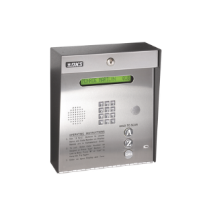 control de acceso /gabinete para sobreponer / 2 puertas / 3000 números telefónicos / 11 digitos / directorio en pantalla / linea análoga o digital / expandible a 16 puertas / programable por pc