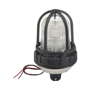 luz de advertencia led para ubicaciónes peligrosas, montaje tipo tubo, 24 vcd, led color claro