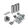 kit para puertas autoportantes de hasta 3 m y 600 kg con rodillos de nylon