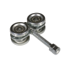 eco kit 4c m / kit de carretillas de cuatro ruedas / carga soportada de 150 lbs / incluye dos carretillas para puertas colgantes