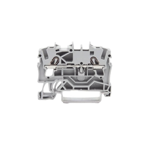 borna de paso para 2 conductores; 2,5 mm²; apropiado para aplicaciones ex e ii; marcaje lateral y central; para carril din 35 x 15 y 35 x 7,5; push in cage clamp®; 2,50 mm²; gris