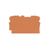 placa final e intermedia; espesor 0,8 mm; naranja
