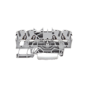 borna de paso para 4 conductores; 2,5 mm²; apropiado para aplicaciones ex e ii; marcaje lateral y central; para carril din 35 x 15 y 35 x 7,5; push in cage clamp®; 2,50 mm²; gris