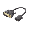 convertidor dvi macho a hdmi hembra | bidireccional | dvi 24+1 | 1080p@60hz | cable de 22cm | negro.