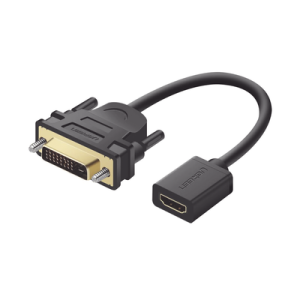 convertidor dvi macho a hdmi hembra | bidireccional | dvi 24+1 | 1080p@60hz | cable de 22cm | negro.