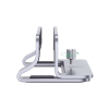 soporte vertical para laptop / adecuado para escritorio / anchura ajustable (12 26mm) / amplia compatibilidad / anti arañazos / anti deslizante /ajustable mediante tornillos / color plata / aluminio + silicona