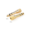adaptador (convertidor) de audio 3.5mm hembra a 6.5mm macho / plug & play / superficie de rosca antideslizante / calidad de sonido sin pérdidas