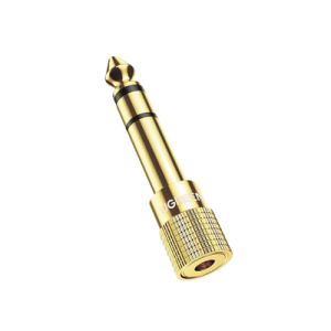 adaptador (convertidor) de audio 3.5mm hembra a 6.5mm macho / plug & play / superficie de rosca antideslizante / calidad de sonido sin pérdidas