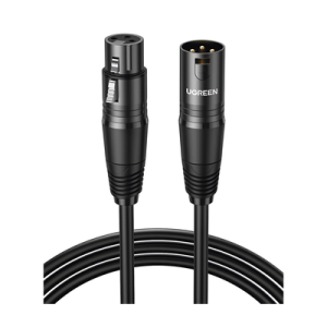 cable para micrófono xlr tipo canon macho a hembra | 15 metros | plug & play | anti interferencias | triple blindaje | alta calidad | color negro.