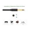 cable para micrófono plug 6.35 mm (1/4 inch) macho a xlr canon hembra / núcleo de cobre / 5 metros / alta calidad / color negro