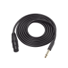 cable para micrófono plug 6.35 mm (1/4 inch) macho a xlr canon hembra / núcleo de cobre / 5 metros / alta calidad / color negro
