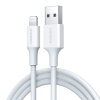 cable usb a a lightning | 1 metro | certificado mfi | carga rápida 5v/2.4 a| 480 mbps | pd | conector c89 | adecuado para iphone, ipad y ipod | protección integrada | caja de abs | cubierta de tpe | color blanco.