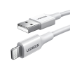 cable usb a a lightning | 1 metro | certificado mfi | carga rápida 5v/2.4 a| 480 mbps | pd | conector c89 | adecuado para iphone, ipad y ipod | protección integrada | caja de abs | cubierta de tpe | color blanco.