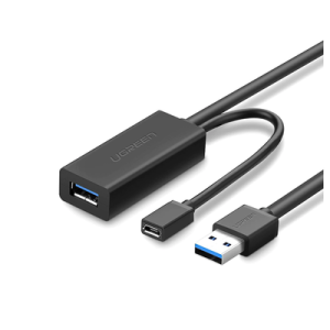 cable de extensión activo usb 3.0 con puerto de alimentación micro usb / 10 metros / usb 3.0 a 5gbps / no requiere controlador / ideal para impresoras, consolas , webcam, etc.