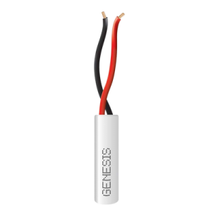 bobina de 305 metros de cable / 2 x 22 awg / color blanco / riser / para sistemas de intrusión y automatización