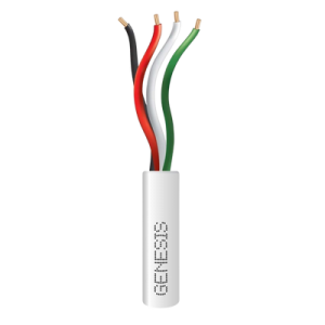 bobina de 305 metros / cable de cobre / 4 x 22 awg / riser / color blanco / para aplicaciones de alarmas de intrusión y automatización