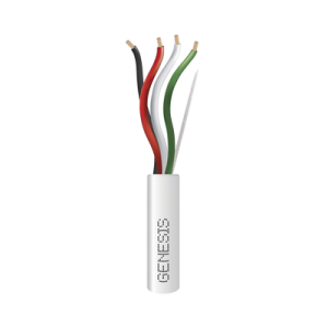 bobina de 305 metros / cable de cobre / 4 x 18 awg / riser / color blanco / para aplicaciones de alarmas de intrusión/control de acceso/ automatización / interfonos y tv porteros