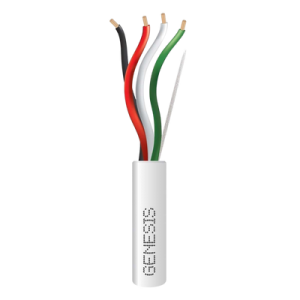 bobina de 152 metros / cable de cobre / 4 x 18 awg / riser / color blanco / para aplicaciones de alarmas de intrusión/control de acceso/ automatización / interfonos y tv porteros