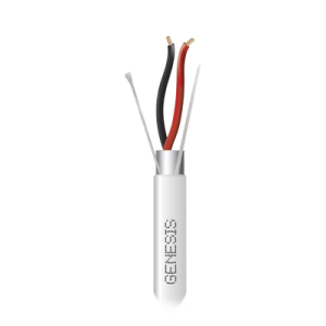 bobina de 305 m de cable 2 x 22 awg blindado / riser / color blanco / para aplicaciones de audio, seguridad y control