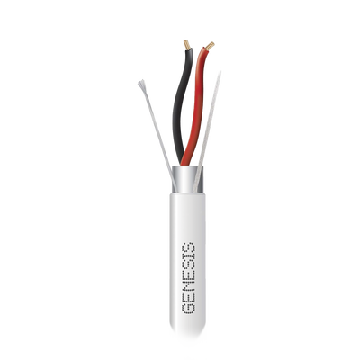 bobina de 305 m de cable 2 x 22 awg blindado / riser / color blanco / para aplicaciones de audio, seguridad y control bobina de 305 m de cable 2 x 22 awg blindado / riser / color blanco / para aplicaciones de audio, seguridad y control