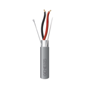 bobina de 305 metros / cable 2 x 22 awg / color gris / blindado / riser / aplicaciones de audio control de acceso y automatización