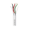 bobina de 305 m de cable 4 x 22 awg blindado / riser / color blanco / para aplicaciones de audio, seguridad y control