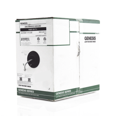 bobina de 305 metros de cable / 6 x 22 awg blindado / riser / color gris / para aplicaciones de audio, seguridad y control bobina de 305 metros de cable / 6 x 22 awg blindado / riser / color gris / para aplicaciones de audio, seguridad y control