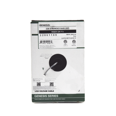 bobina de 152 metros de cable / 6 x 22 awg blindado / riser / color gris / para aplicaciones de audio, seguridad y control bobina de 152 metros de cable / 6 x 22 awg blindado / riser / color gris / para aplicaciones de audio, seguridad y control