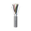 bobina de 152 metros de cable / 6 x 22 awg blindado / riser / color gris / para aplicaciones de audio, seguridad y control