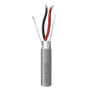 bobina de 305 metros / cable 2 x 18 awg / color gris / blindado / riser / aplicaciones de audio control de acceso y automatización