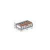 conector compacto para 1 cable de entrada 4 cables de salida / cables compatibles 28awg 12awg