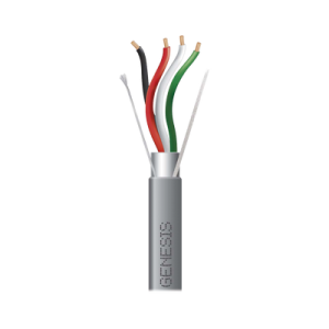 carrete de 305 metros / cable 4 x 18 awg / color gris / blindado / riser / aplicaciones de audio control de acceso y automatización