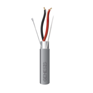carrete de 305 metros de cable / 2 x 16 awg / riser / blindado / tipo cmr cl3r fplr ft4 / color gris / aplicaciones de alarmas de intrusión/control de acceso/ automatización / interfonos y tv porteros.